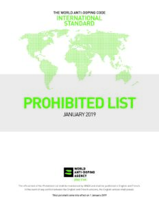 wada_2019_english_prohibited_list document cover