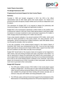 GPA Budget Submission 2027 FINAL.docx document cover